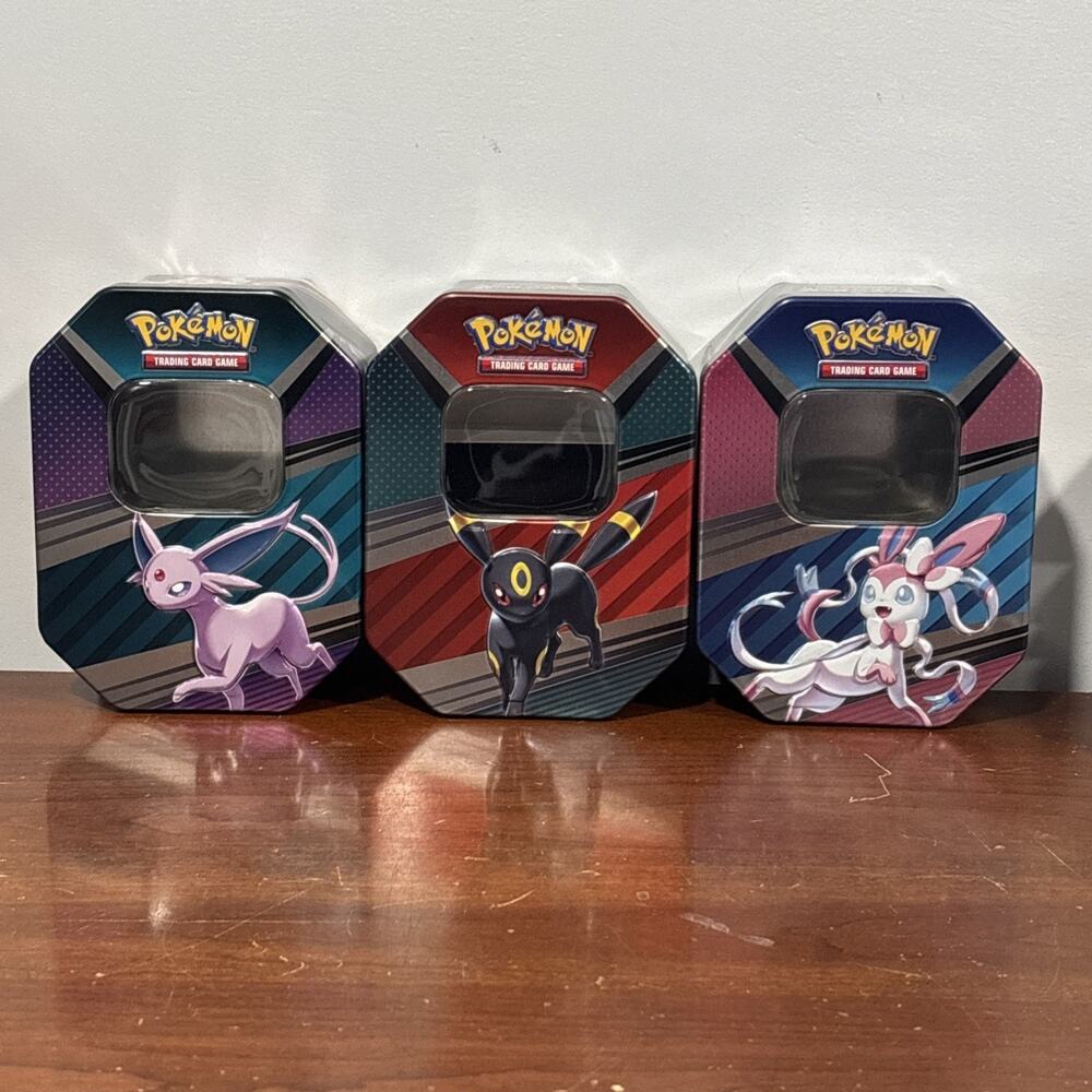 EMPTY Pokemon TCG | 2022 V Heroes Collectors Tin Sylveon Umbreon Espeon 3 Tins